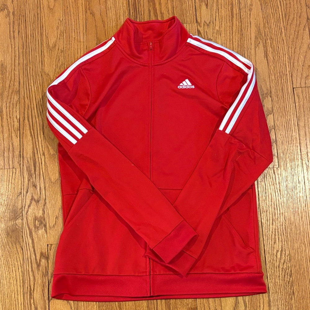 Adidas Kids Red Full-Zip Jacket